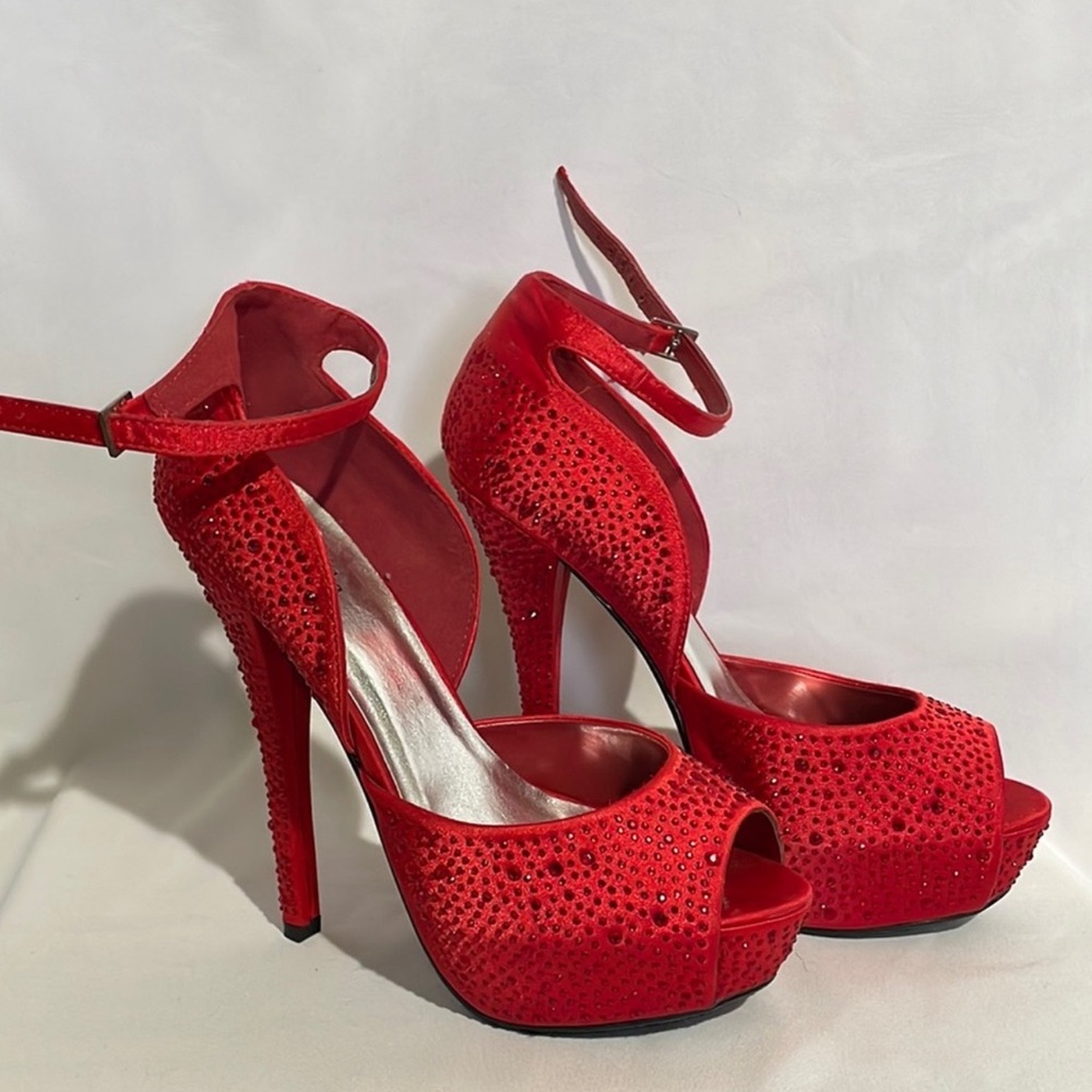 Elegant Red Stiletto Heels